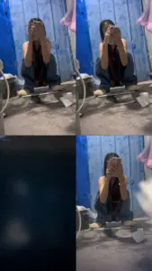 全景偷拍大排档喝酒妹子上厕所